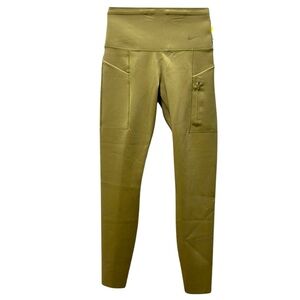 Nike One Olive Green High-Waisted Firm Support Leggings W/ pockets NWT Small